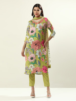 Jaipur Kurti Printed Kurta, Trouser/Pant & Dupatta Set