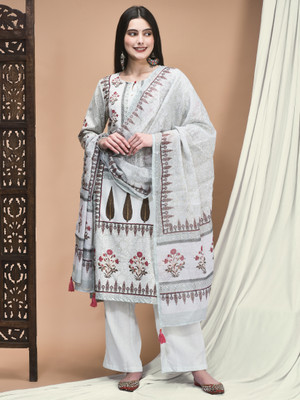 SHREE - SHE IS SPECIAL Floral Print Kurta, Trouser/Pant & Dupatta Set