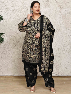 VihaanExim Printed Kurta, Patiala & Dupatta Set