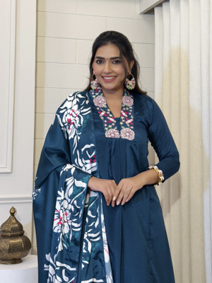 Shanti Creation Embroidered Kurta, Trouser/Pant & Dupatta Set