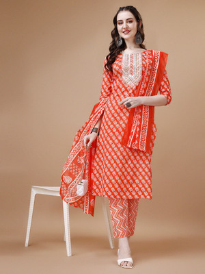 Tasrika Embroidered, Printed Kurta, Trouser/Pant & Dupatta Set