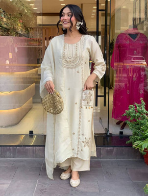 RANGTARA Embellished Kurta, Trouser/Pant & Dupatta Set
