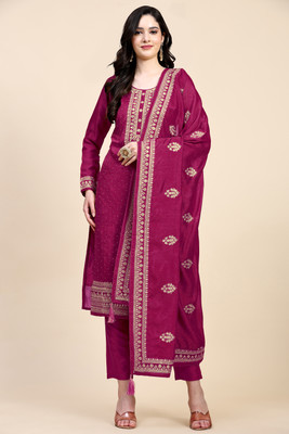 Trendmalls Embroidered Kurta, Trouser/Pant & Dupatta Set