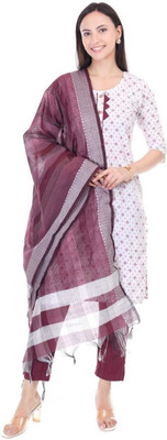 MMTraderrs Printed Kurta, Trouser/Pant & Dupatta Set