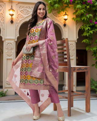 PANNKH Printed Kurta, Salwar & Dupatta Set