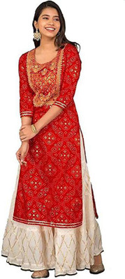 SSTCMALL Embroidered Kurta, Sharara & Dupatta Set