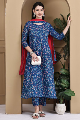 Rajnandini Floral Print Kurta, Trouser/Pant & Dupatta Set