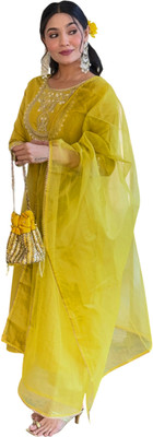 SwirlStyle Embroidered Kurta, Salwar & Dupatta Set