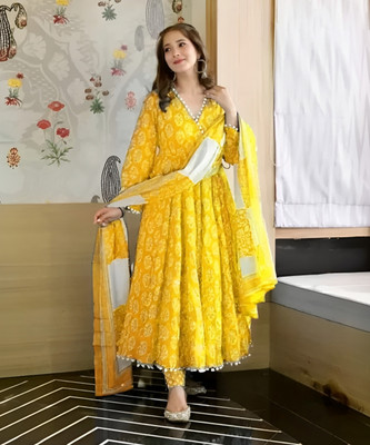 Lali Creation Printed Kurta, Palazzo & Dupatta Set