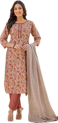 Aksh collection Floral Print Kurta, Trouser/Pant & Dupatta Set