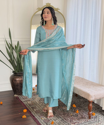 SHREE KSHETRAPAL CREATION Embroidered Kurta, Trouser/Pant & Dupatta Set