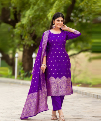 Skylee Embellished Kurta, Trouser/Pant & Dupatta Set