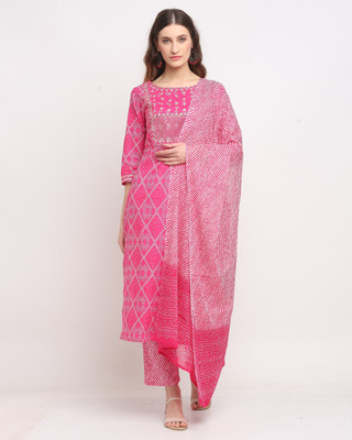 Rajnandini Embroidered Kurta, Palazzo & Dupatta Set