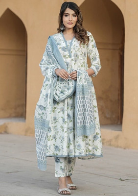 Tylissa Solid Kurta, Trouser/Pant & Dupatta Set