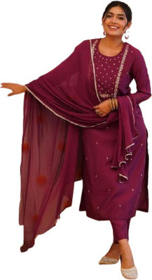 SZN Embroidered Kurta, Trouser/Pant & Dupatta Set