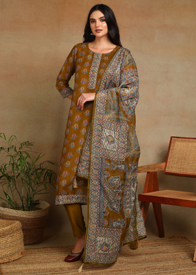 Sangria Printed Kurta, Trouser/Pant & Dupatta Set