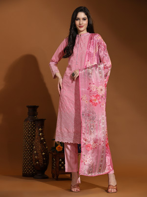 Trendmalls Embroidered Kurta, Trouser/Pant & Dupatta Set