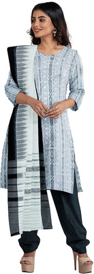 handloom paridhaan Self Design, Floral Print, Geometric Print Kurta, Salwar & Dupatta Set