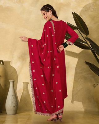 SheWill Embroidered Kurta, Trouser/Pant & Dupatta Set