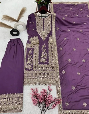 HOUSE OF COMMON Embroidered Kurta, Trouser/Pant & Dupatta Set