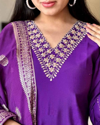 Mahi Fashion Embroidered Kurta, Trouser/Pant & Dupatta Set