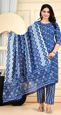 Vestimento Printed Kurta, Trouser/Pant & Dupatta Set