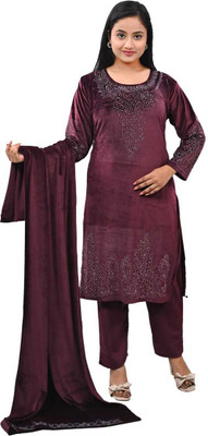 Zeevika Embroidered Kurta, Trouser/Pant & Dupatta Set