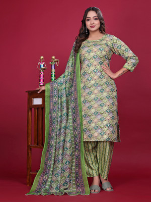 ARAHAMFASHION Printed Kurta, Trouser/Pant & Dupatta Set
