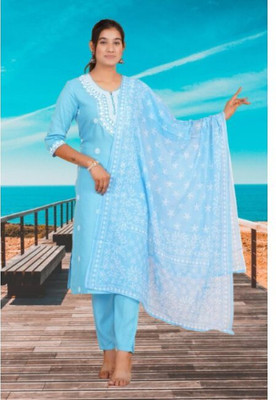 Jaipur fashion factory Self Design Kurta, Trouser/Pant & Dupatta Set