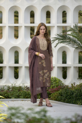 Shree Laxminarayan export Embroidered, Printed Kurta, Trouser/Pant & Dupatta Set