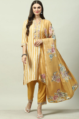 BIBA Printed Kurta, Trouser/Pant & Dupatta Set