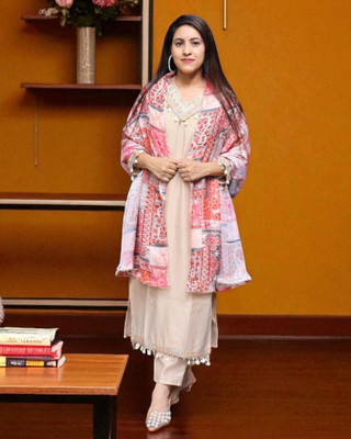 Ishi Trends Embroidered Kurta, Trouser/Pant & Dupatta Set