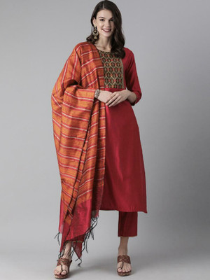 CreationRajvi Printed Kurta, Palazzo & Dupatta Set