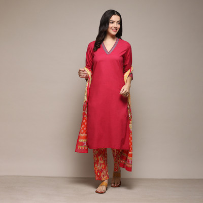 BIBA Printed Kurta, Trouser/Pant & Dupatta Set