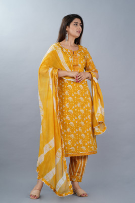 Tasrika Printed Kurta, Trouser/Pant & Dupatta Set