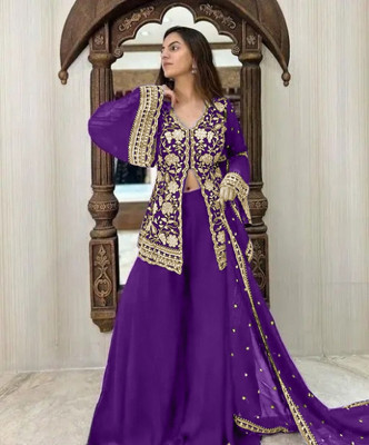 LIMBUDI CREATION Self Design Kurta, Trouser/Pant & Dupatta Set
