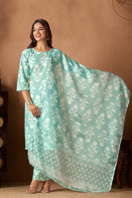 KALEE Printed Kurta, Trouser/Pant & Dupatta Set