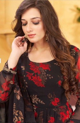 fivaniyo trends Floral Print Anarkali Kurta, Bottom & Dupatta Set