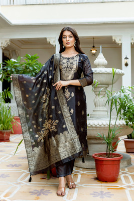 RUSAT Printed Kurta, Trouser/Pant & Dupatta Set