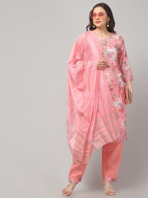 OMASU FASHION Floral Print Kurta, Salwar & Dupatta Set