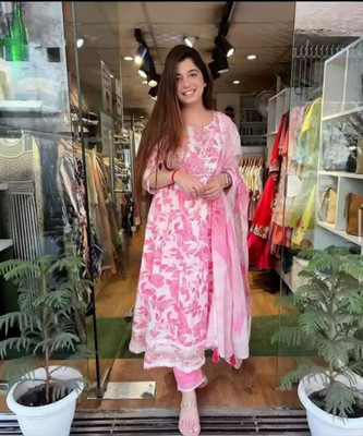 SUBH LAXMI Printed Kurta, Palazzo & Dupatta Set