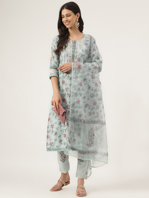 DIVENA Printed Kurta, Trouser/Pant & Dupatta Set