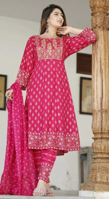 Laxmigarments Embellished Kurta, Patiala & Dupatta Set
