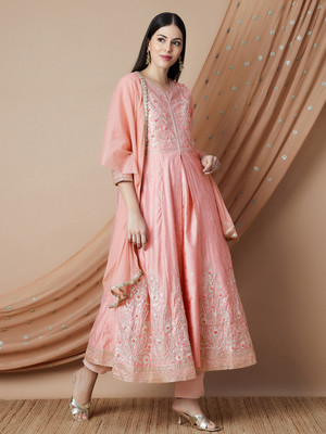 Melange by Lifestyle Embroidered Kurta, Trouser/Pant & Dupatta Set