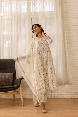 D W APPARELS Embroidered Kurta, Trouser/Pant & Dupatta Set