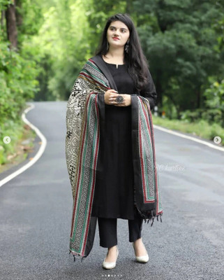 HOUSE OF COMMON Solid Kurta, Trouser/Pant & Dupatta Set