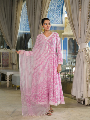 DIVENA Floral Print Kurta, Trouser/Pant & Dupatta Set