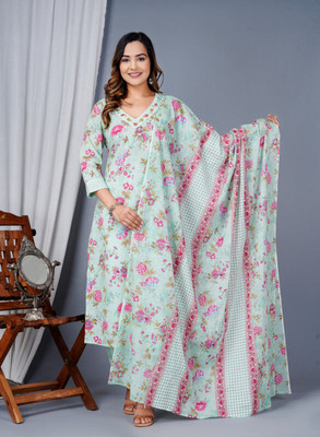 KURTIMASTER Printed Kurta, Patiala & Dupatta Set