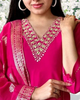 SifaFashion Embroidered Kurta, Trouser/Pant & Dupatta Set