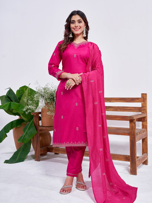 SoshrepCration Embroidered Kurta, Trouser/Pant & Dupatta Set